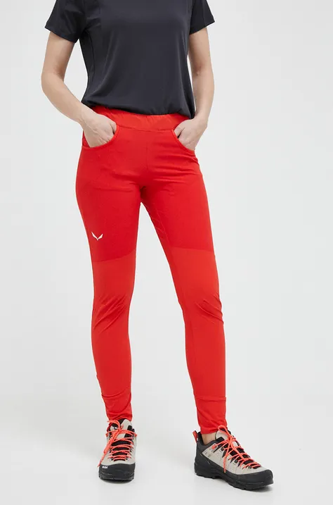 Salewa spodnie dresowe kolor czerwony 00-0000027379