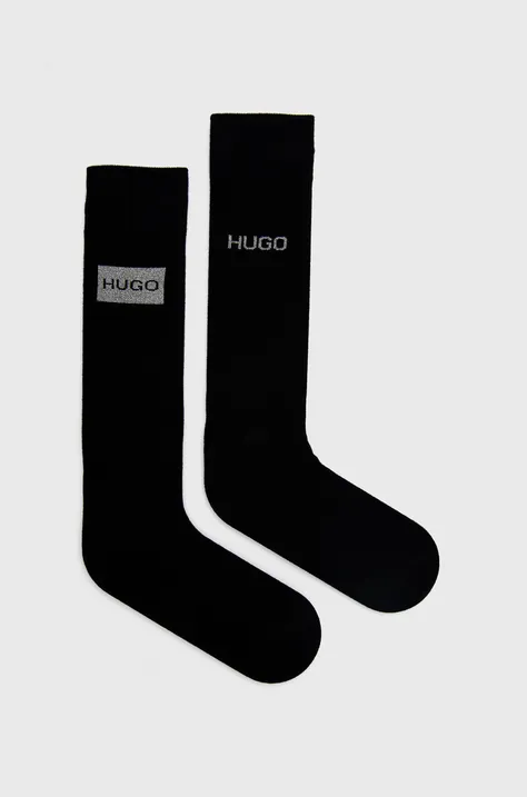 Ponožky Hugo (2-pack) čierna farba