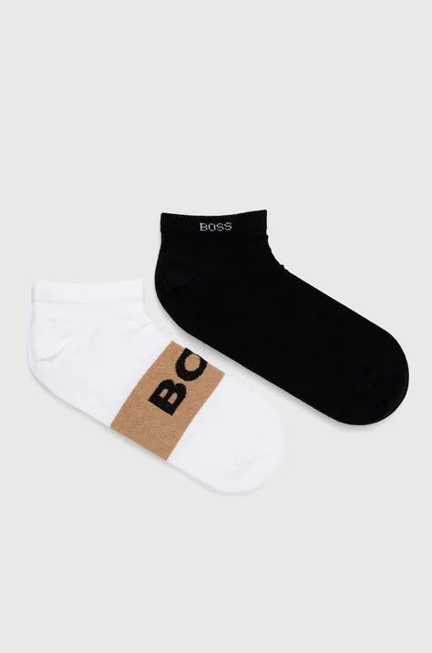 Шкарпетки BOSS (2-pack) чоловічі колір бежевий