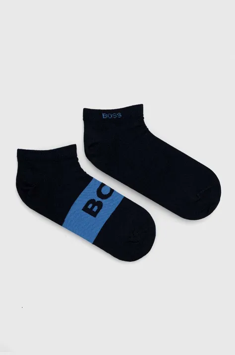 BOSS κάλτσες (2-pack) χρώμα: ναυτικό μπλε