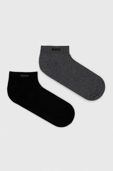 Čarape BOSS za muškarce, boja: siva, 50469849