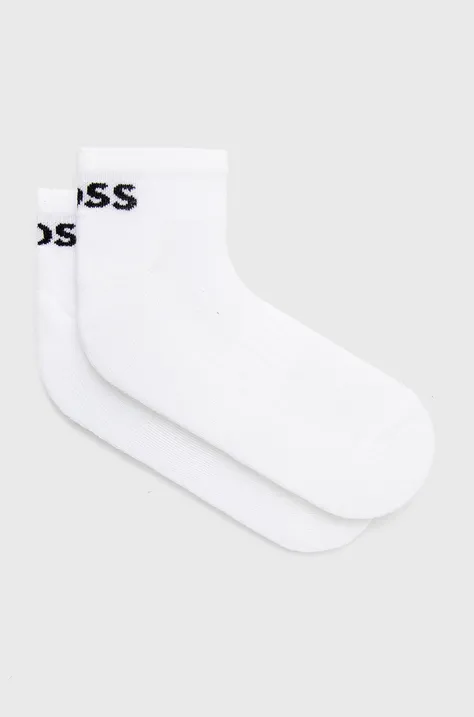 Ponožky BOSS (2-pack) pánské, bílá barva, 50469859