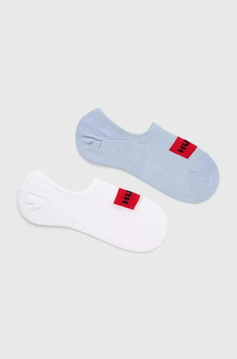 Ponožky HUGO 2-pak pánske,šedá farba,50468117