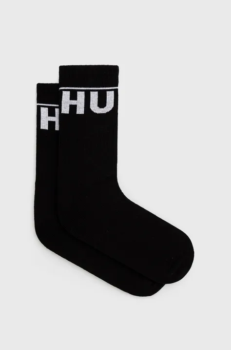 Шкарпетки HUGO (2-pack) чоловічі колір чорний