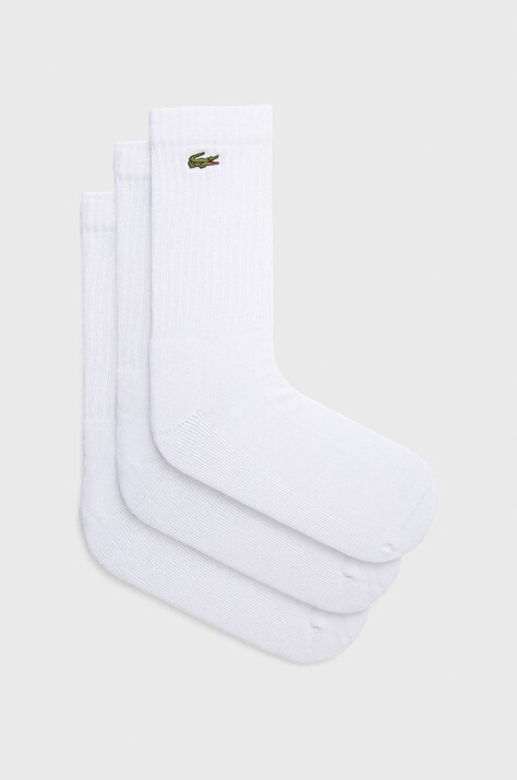 Lacoste șosete bărbați, culoarea alb RA4182-8VM