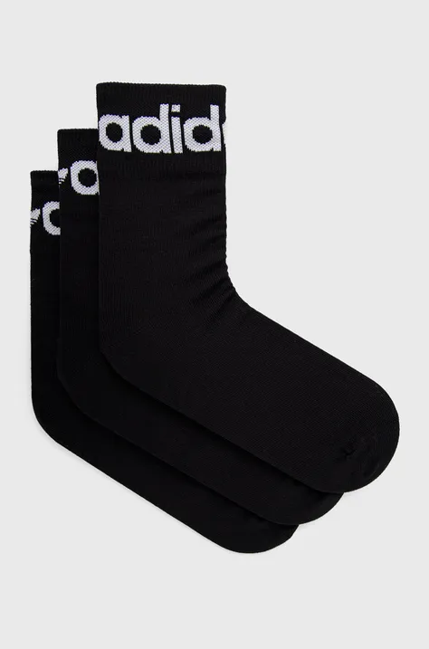 Ponožky adidas Originals (3-pack) H32386 H32386-BLK/WHT, čierna farba
