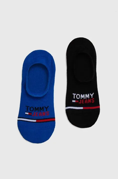 Tommy Jeans skarpetki 2-pack kolor niebieski
