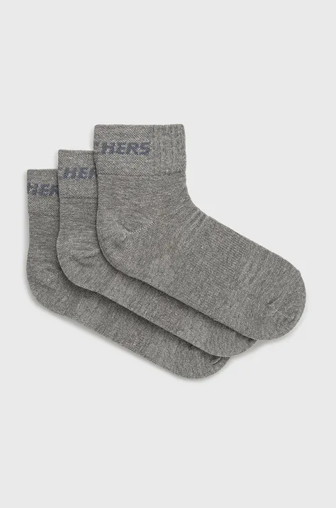 Čarape Skechers boja: siva