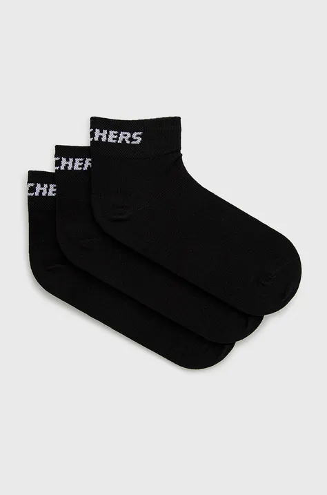 Ponožky Skechers (3-pak) čierna farba
