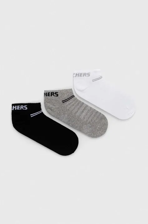 Шкарпетки Skechers 3-pack колір сірий