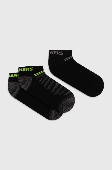 Čarape Skechers 3-pack boja: crna