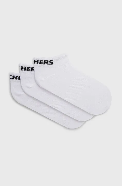 Ponožky Skechers (3-pack) bílá barva