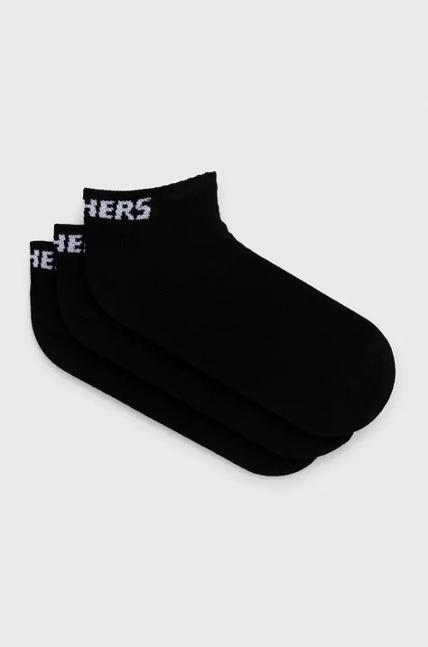 Шкарпетки Skechers 3-pack колір чорний