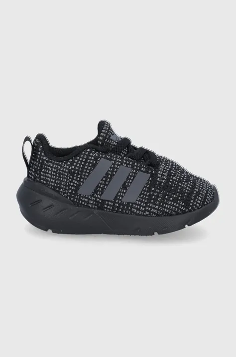Дитячі черевики adidas Originals Swift Run 22 El I GW8167 колір чорний