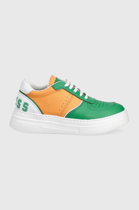 Παιδικά παπούτσια Guess χρώμα: πράσινο