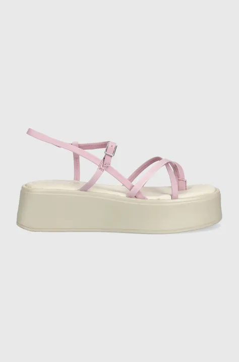 Δερμάτινα σανδάλια Vagabond Shoemakers Shoemakers Courtney χρώμα: ροζ