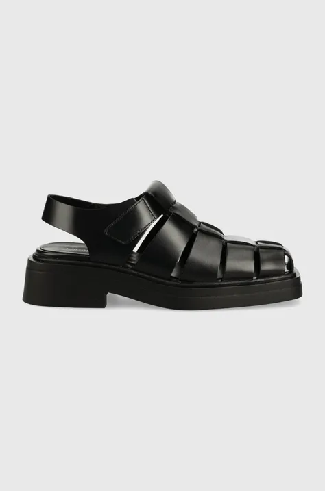 Кожаные сандалии Vagabond Shoemakers Eyra женские цвет чёрный на платформе