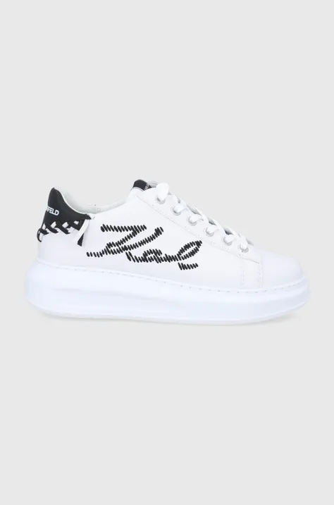 Karl Lagerfeld buty skórzane KAPRI KL62572.010 kolor biały
