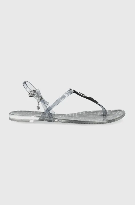 Sandále Karl Lagerfeld JELLY dámske, šedá farba, KL80002M
