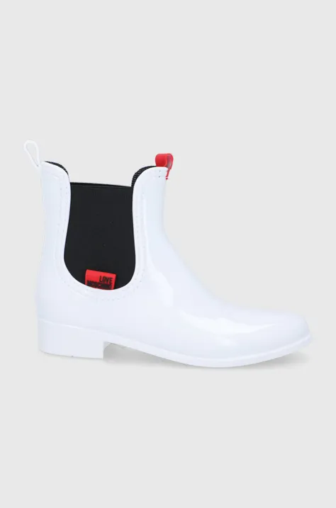 Гумові чоботи Love Moschino жіночі колір білий