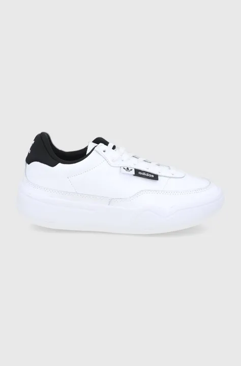 Δερμάτινα παπούτσια adidas Originals χρώμα άσπρο