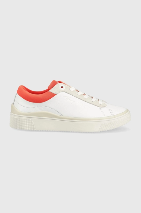 Tommy Hilfiger sneakers din piele culoarea alb