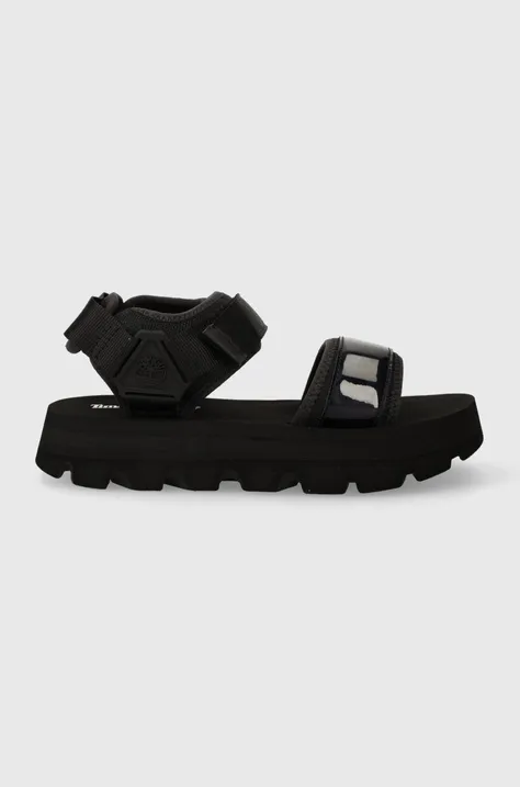 Сандалии Timberland Euro Swift Sandal женские цвет чёрный на платформе TB0A2KRK0011-BLACK