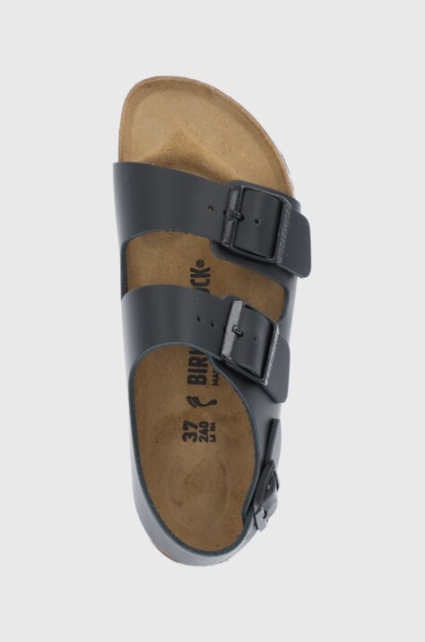 Шкіряні сандалі Birkenstock Milano — SS22-OBD2RP, чорний — фото 4