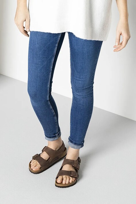 Шкіряні сандалі Birkenstock Milano — SS22-OBD2RR, коричневий — фото 7