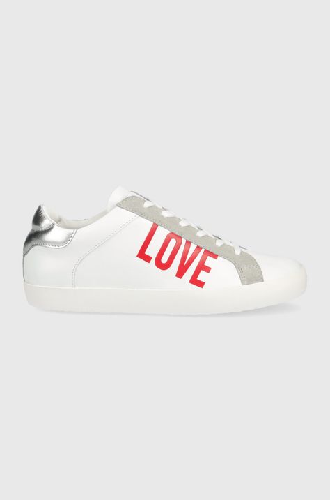 Love Moschino sneakers din piele