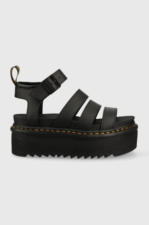 Dr. Martens leather sandals women's black color