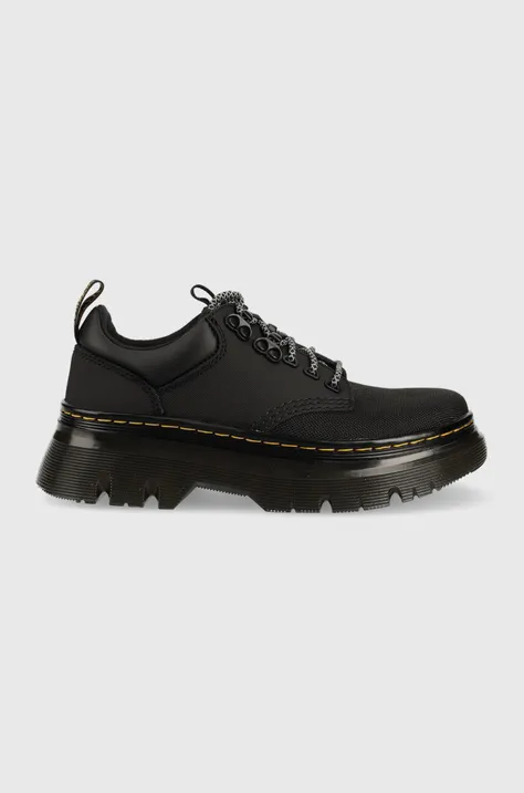 Dr. Martens félcipő fekete, női, lapos talpú