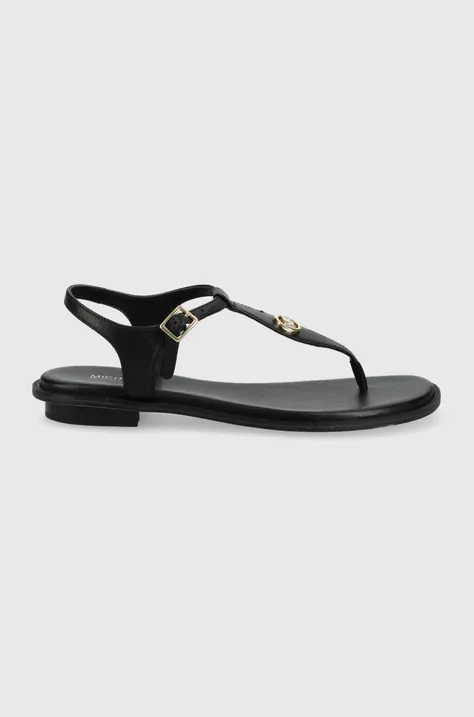 Kožené sandály MICHAEL Kors Mallory Thong dámské, černá barva, 40S1MAFA2L