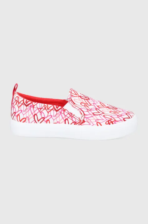 Πάνινα παπούτσια Skechers γυναικεία, χρώμα: κόκκινο