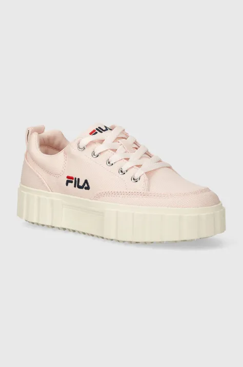 Πάνινα παπούτσια Fila Sandblast χρώμα: ροζ