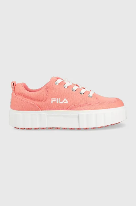 Πάνινα παπούτσια Fila Sandblast χρώμα: ροζ