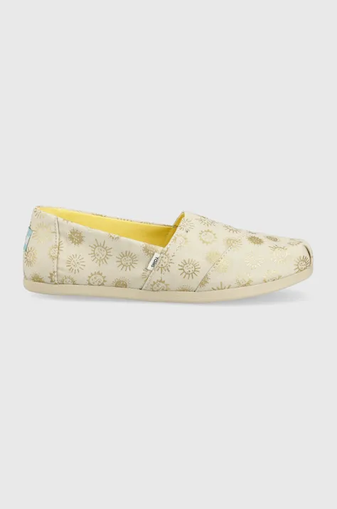 Espadrilky Toms Alpargata béžová farba,