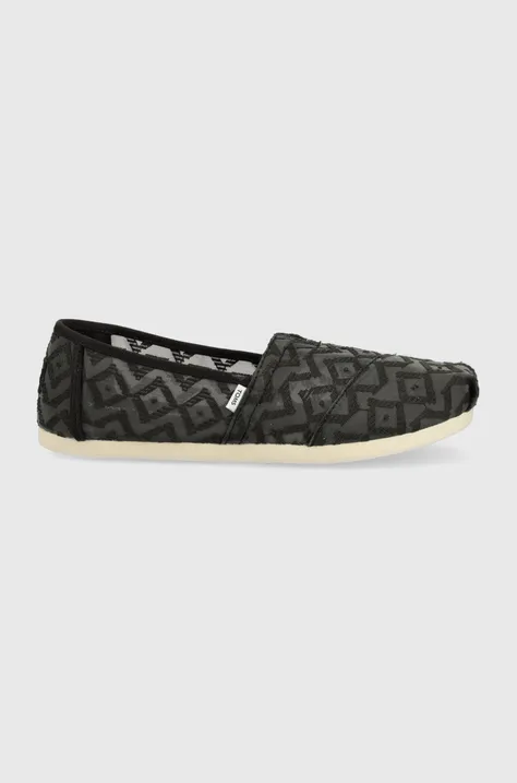 Espadrilky Toms Alpargata čierna farba,