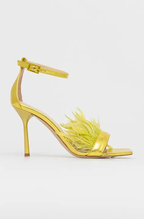 Liu Jo sandale de piele Camelia Leonie Hanne culoarea auriu SA275PX317S126