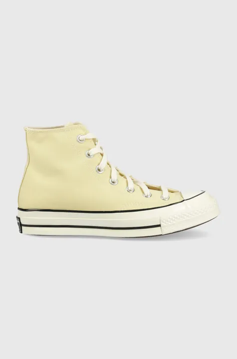 Πάνινα παπούτσια Converse Chuck 70 Hi χρώμα: κίτρινο