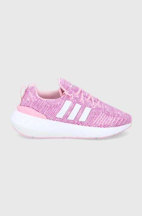 Dětské boty adidas Originals Swift Run 22 GW8177 růžová barva