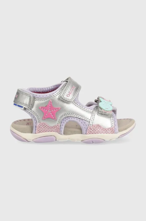 Detské sandále Geox strieborná farba