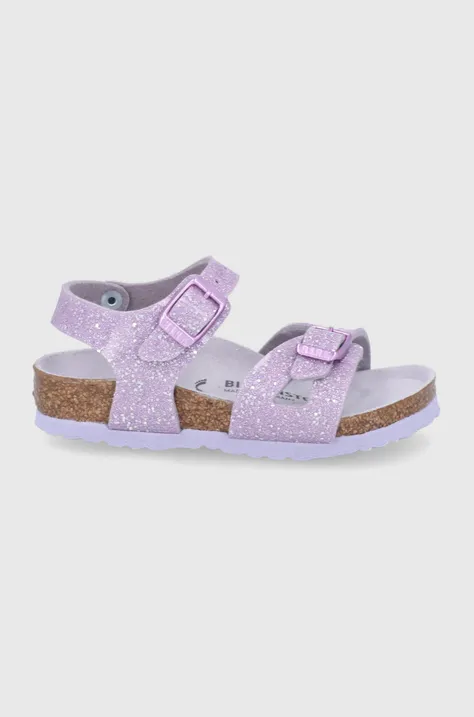 Detské sandále Birkenstock fialová farba