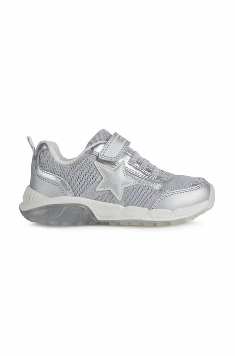 Дитячі черевики Geox колір срібний