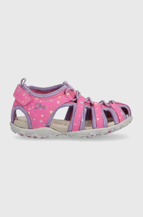 Дитячі сандалі Geox колір рожевий