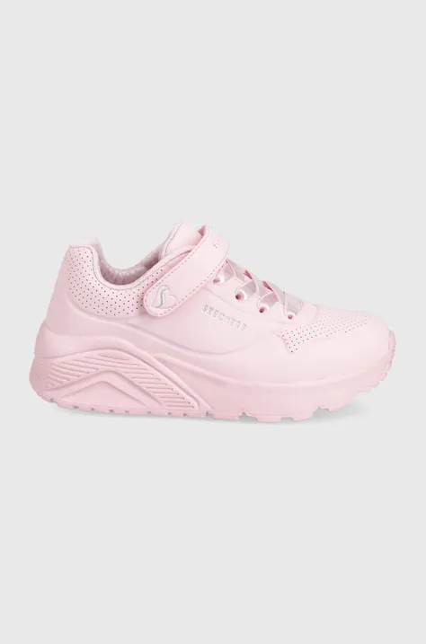 Otroški čevlji Skechers roza barva