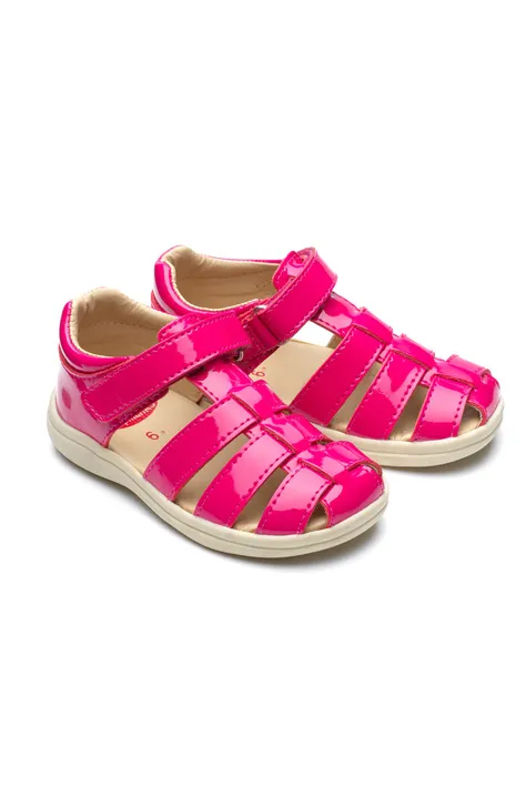 Детские кожаные сандалии Chipmunks цвет розовый