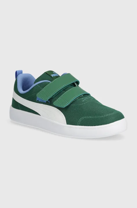 Παιδικά πάνινα παπούτσια Puma χρώμα: πράσινο