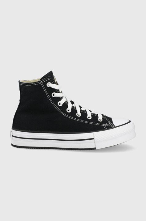 Кеди Converse Chuck Taylor All Star Eva Lift жіночі колір чорний