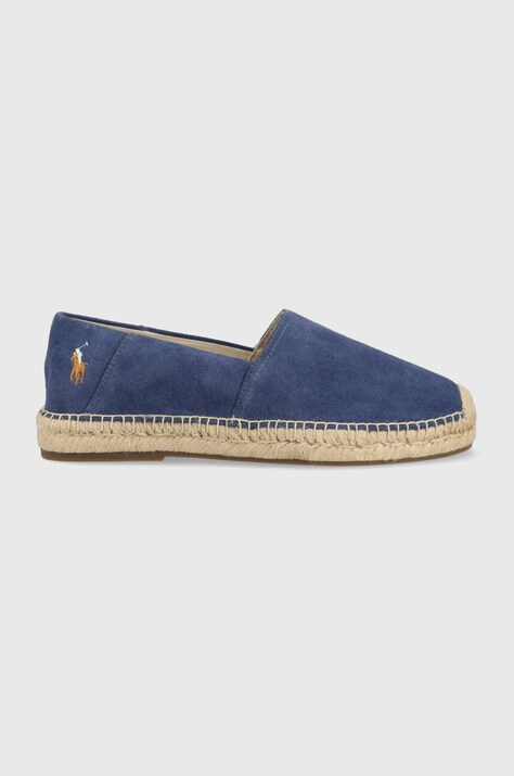 Polo Ralph Lauren espadrile din piele intoarsa CEVIO culoarea albastru marin